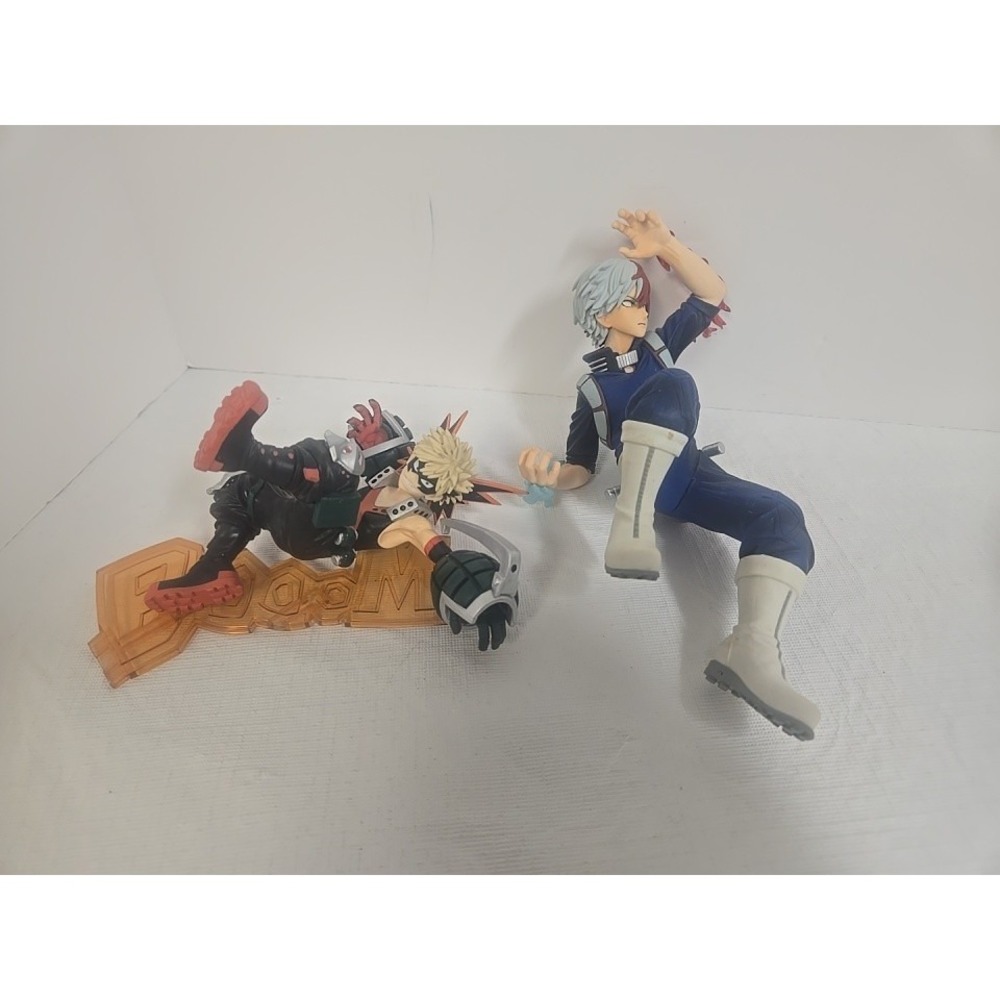 Bandai‎ Shokugan My Hero Academia Lot of 2 Figures Shoto Todoroki Katsuki Bakugo